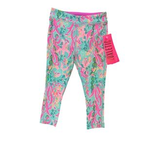 Lilly Pulitzer Kids Luxletic Mini Weekender Legging Seaweed Samba XS 2-3 NEW